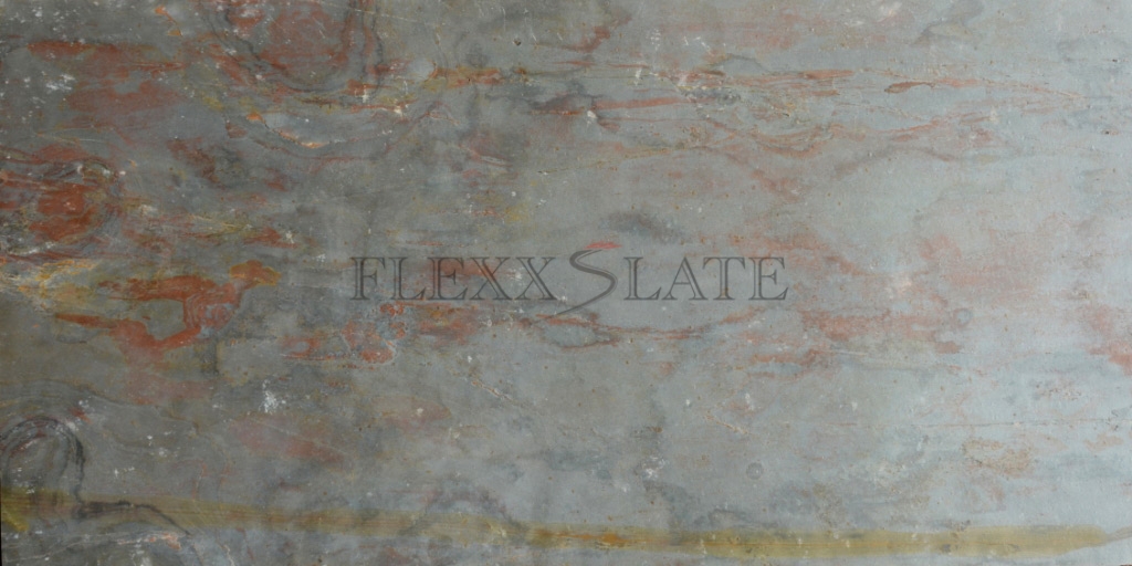 4’x8′ XL BURGUNDY WAVES Classic Stone Panel FLEXX SLATE